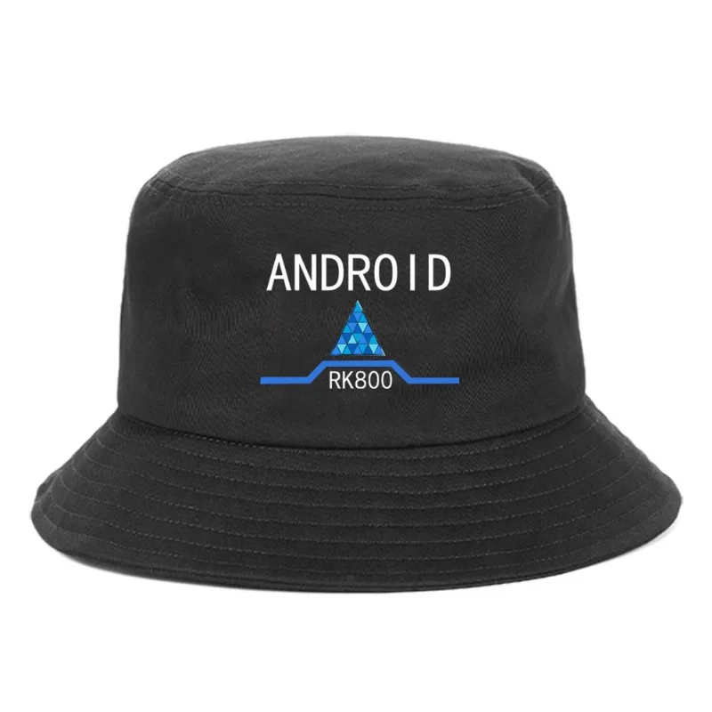 Bucket Hat Androids Rk800s Anime Unissex Beach Fisherman