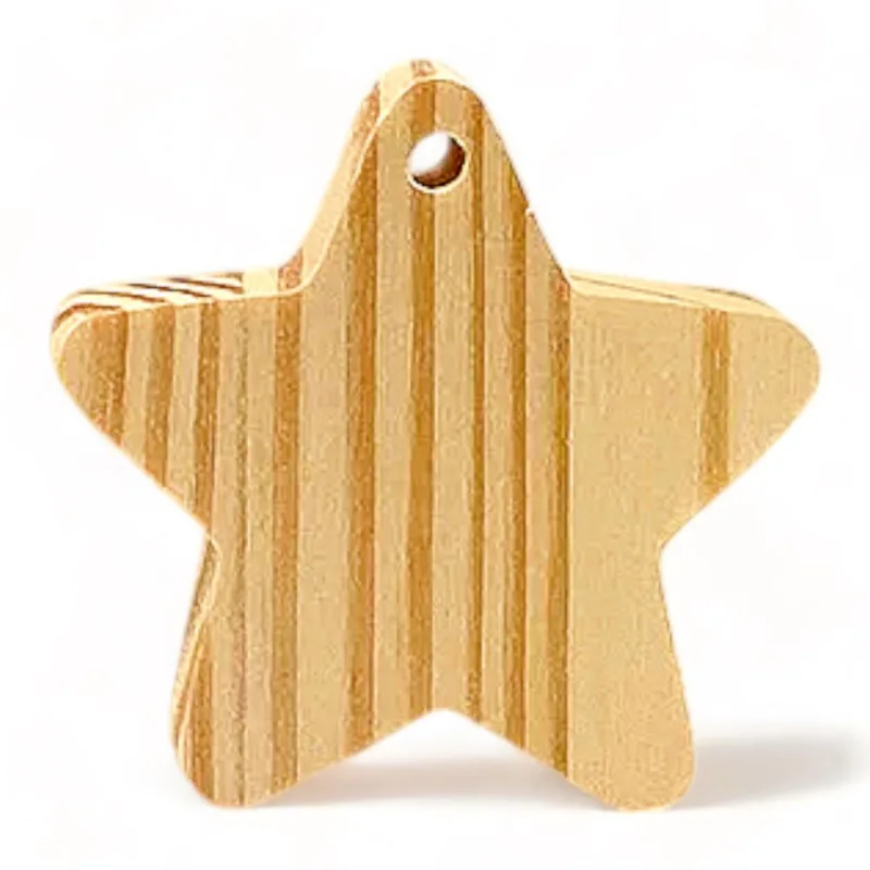 Kit Decoração de Natal - 10 Estrelas de Madeira
