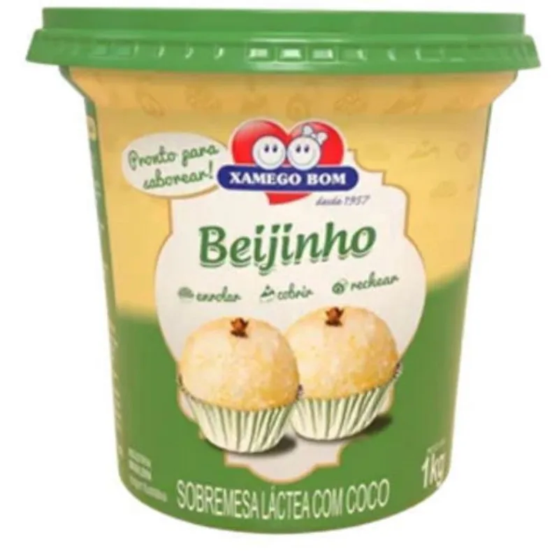 Doce Beijinho de coco cremoso pronto Recheio Xamego bom 1kg
