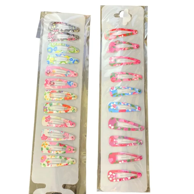 Kit 20un Mini Tic Tac coloridos para Cabelo Presilhas 3cm