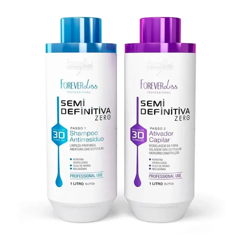 Kit Escova Progressiva Zero 1L Profissional Forever Liss