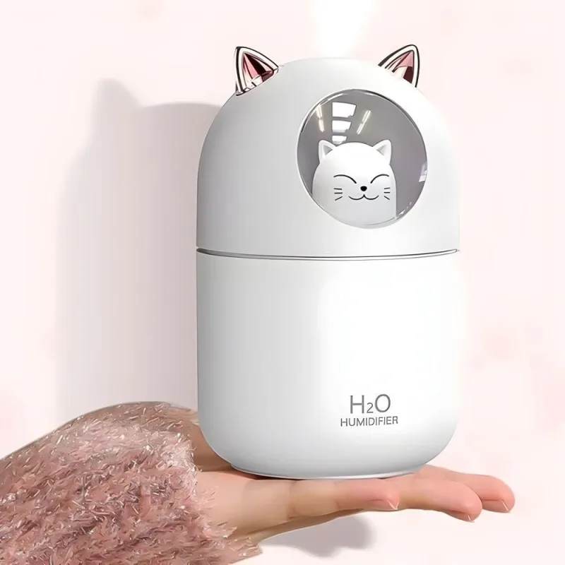 Umidificador Aromatizador Difusor Infantil Umidificador Gatinho Luz RGB 0,3L com Luzes Coloridas - Utimix - Agro