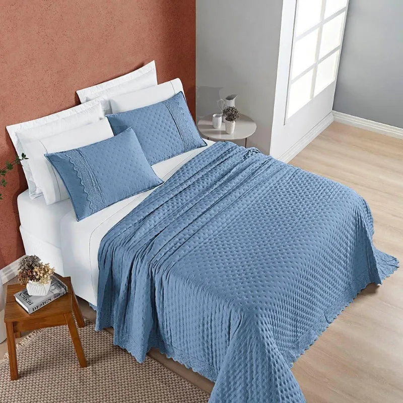 Cobre Leito King Divino Lese 3 Peças Dupla Face - Serenity