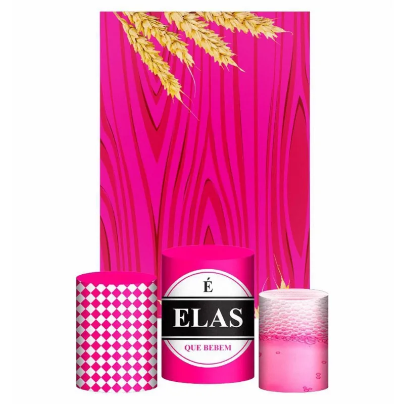Kit Casado Boteco Feminino Trio Capa Cilindro Retangular