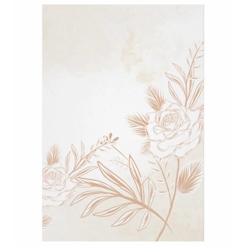 Painel De Festa Retangular 3D Floral Casadinho 1,50M X 2,20