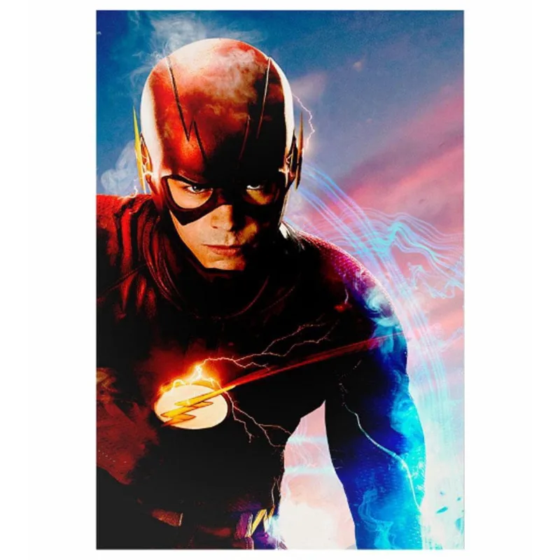 Painel Festa Retangular 3D The Flash Casadinho 1,50M X 2,20
