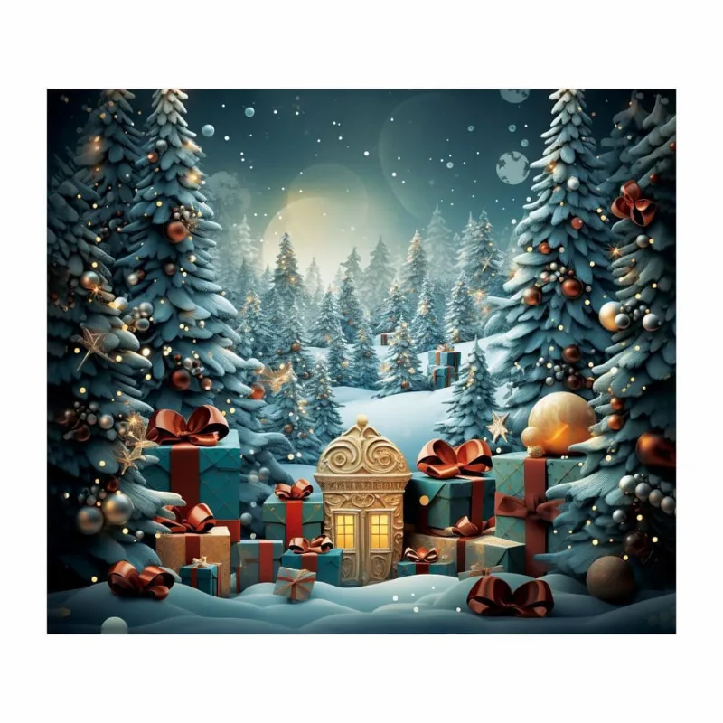 Fundo Fotográfico Cenário Natal Em Tecido 2,20M X 1,50M F125