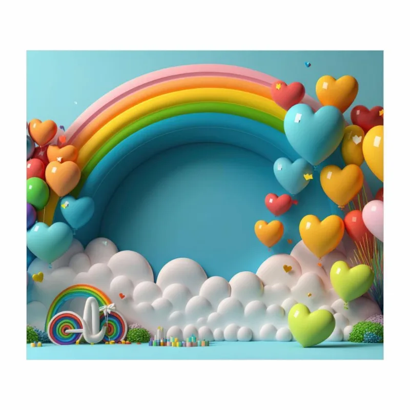 Fundo Fotográfico Cenário Balão Love Tecido 2,20Mx 1,50M F16