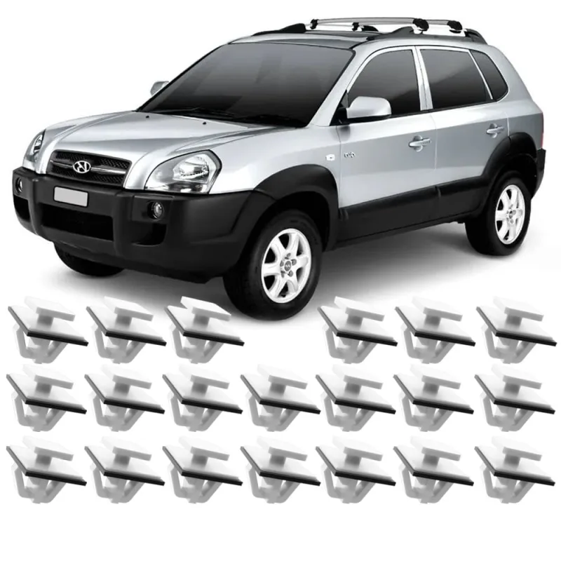 Kit 20 Grampos Presilhas Buchas Para Moldura Friso Da Porta Tucson 2005 2006 2007 2008 2009 2010 2011 2012 2013 2014 2015 2016 2017 - Não Disponível - Automotivo