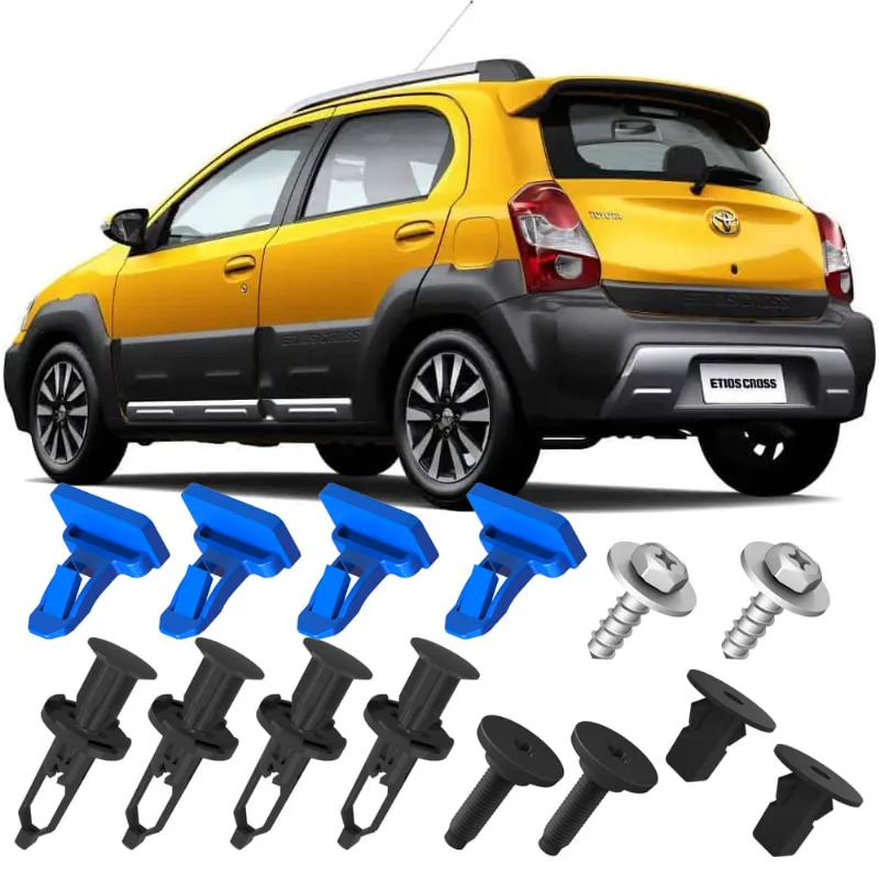Kit Grampos Presilhas Buchas Parafusos Parachoque Traseiro Etios Cross 2013 2014 2015 2016 2017 2018