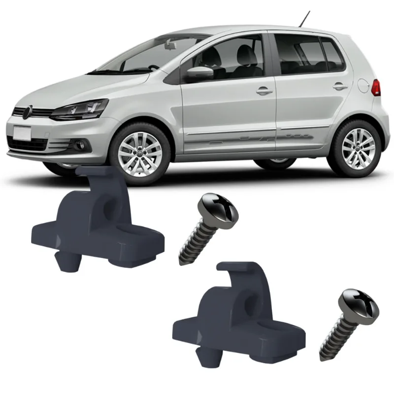 Kit Grampo Presilha Suporte Cinza Escuro Com Parafuso Quebra Sol Fox 2015 2016 2017 2018 2019 2020 2021 2022