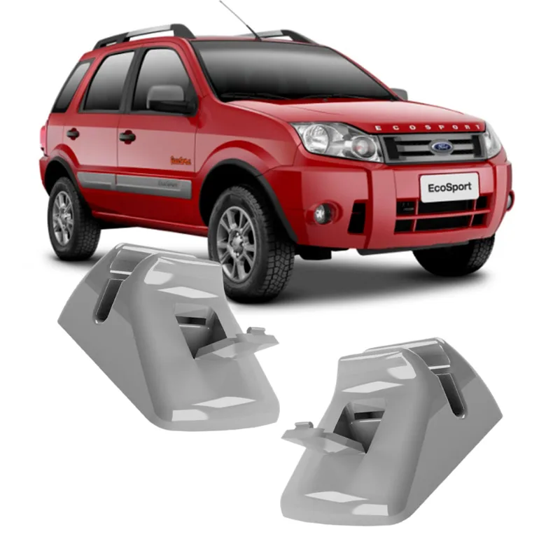 2 Grampos Presilhas Suporte Cinza Quebra Sol Ecosport 2008 2009 2010 2011 2012