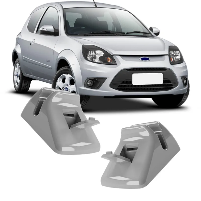 Kit 2 Grampos Presilhas Suporte Cinza Quebra Sol Ka Hatch 2008 2009 2010 2011 2012 2013
