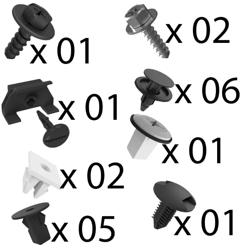 Kit Grampos Presilhas Buchas Parafusos Parabarro Rav4 2005 2007 2008 2009 2010 2011 2012