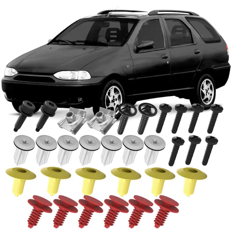 Kit Grampos Presilhas Buchas E Parafusos Para Forro Porta Dianteira Palio Weekend G1 97 98 99 2000