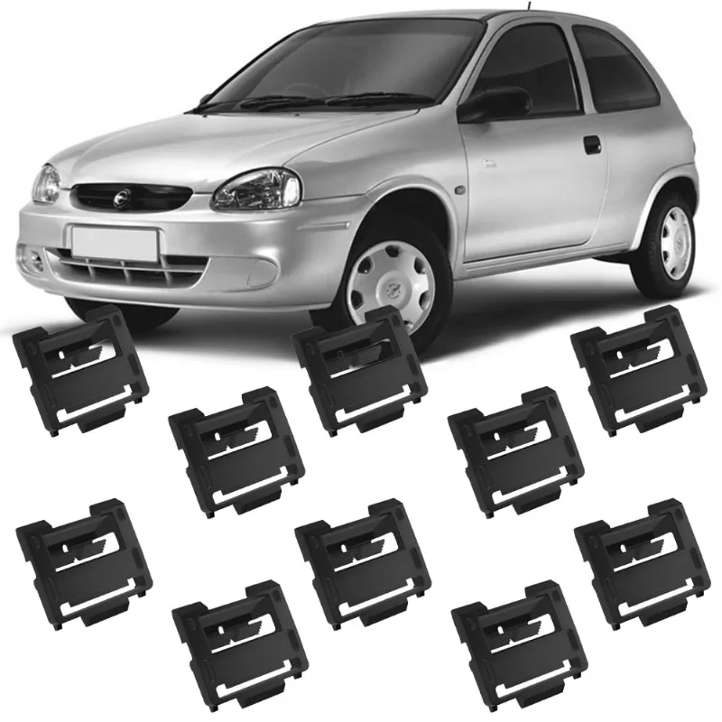 Kit 10 Grampos Presilhas Para Friso De Teto Corsa Hatch Wind 94 95 96 97 98 99 2000 2001