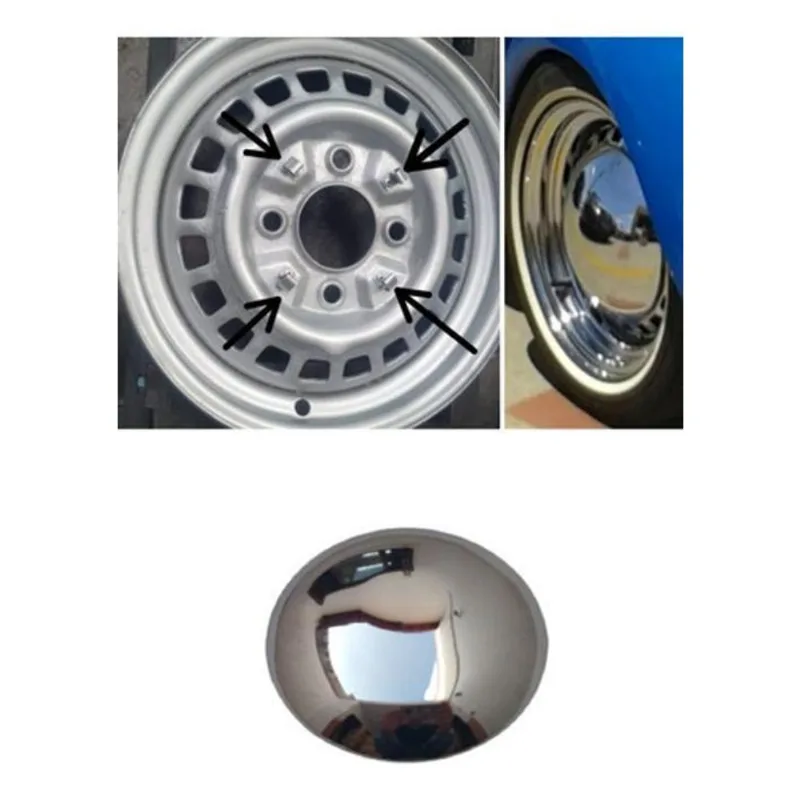 Jg 4 Calotas Fusca 4 Furos Kombi Roda Abaulada Ferro