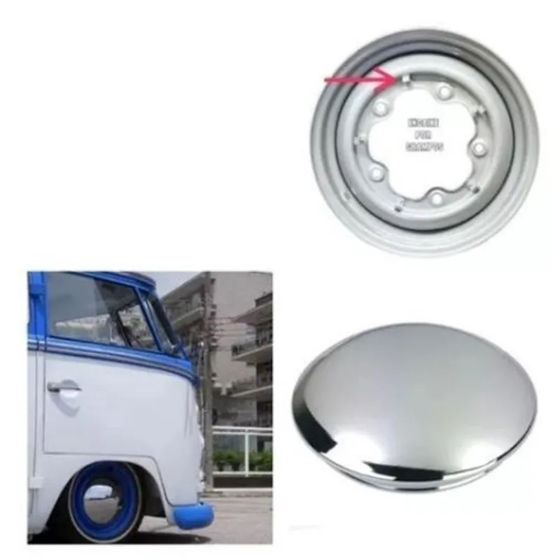 Calotas Kombi Corujinha Fusca 5 Furos Lisa Cromada 4 Peças