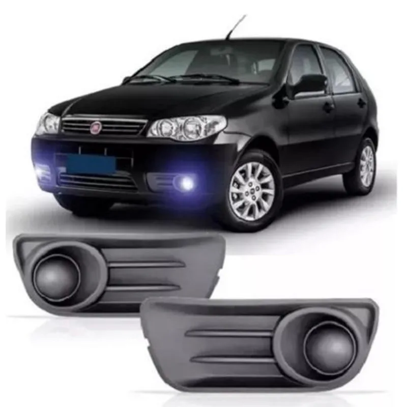 Par Moldura Grade Farol Milha Palio 2008 10 11 A 2016 Cinza