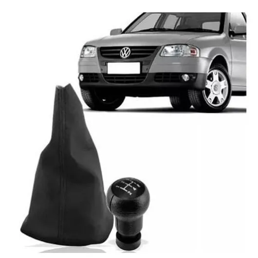 Coifa + Manopla Bola Câmbio Preta Gol Saveiro Parati G4 Kit - Não Disponível - Automotivo
