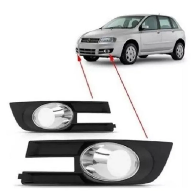 Par Grade Moldura Farol Milha Stilo 2008 09 10 11 Cromado