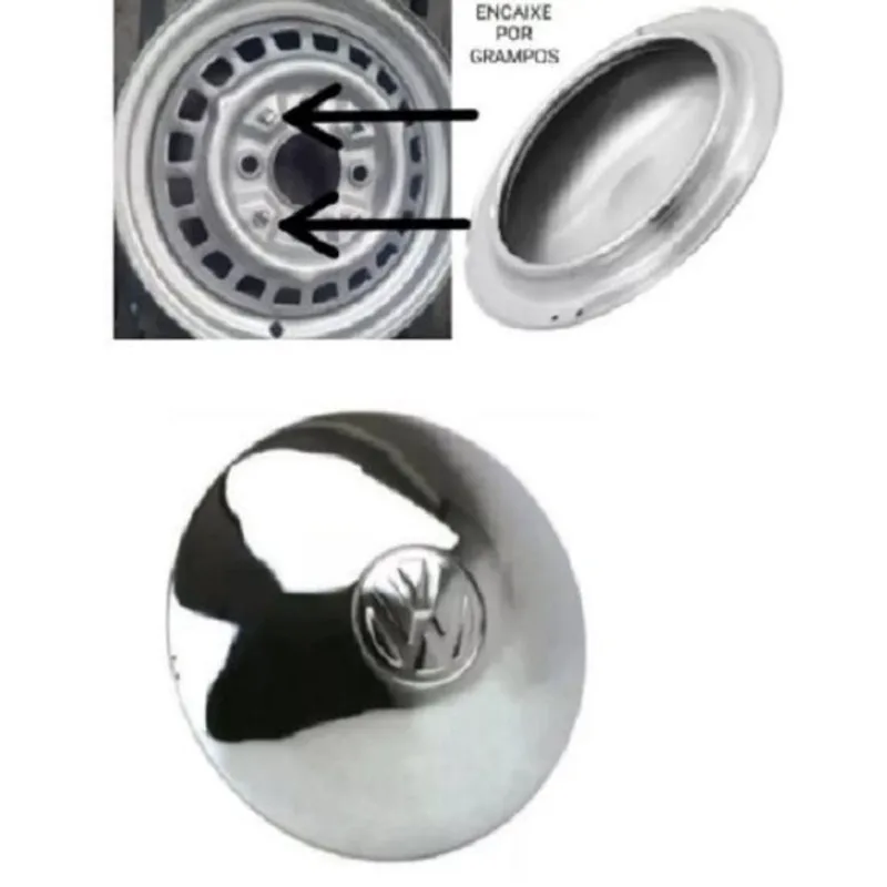 Calota Modelo Speed Logo Vw Roda Fusca Kombi Cromado
