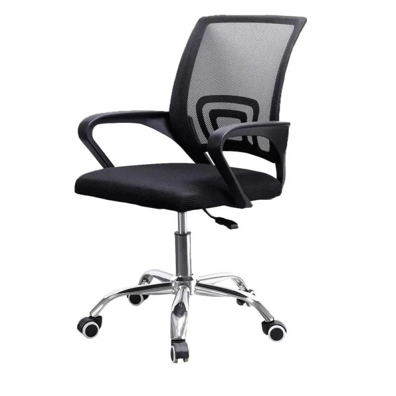 Cadeira de Escritório Confortável Ergonômica Tela Mesh Base Giratória Regulagem Altura Preta Reimex - OUTRAS MARCAS - Móveis