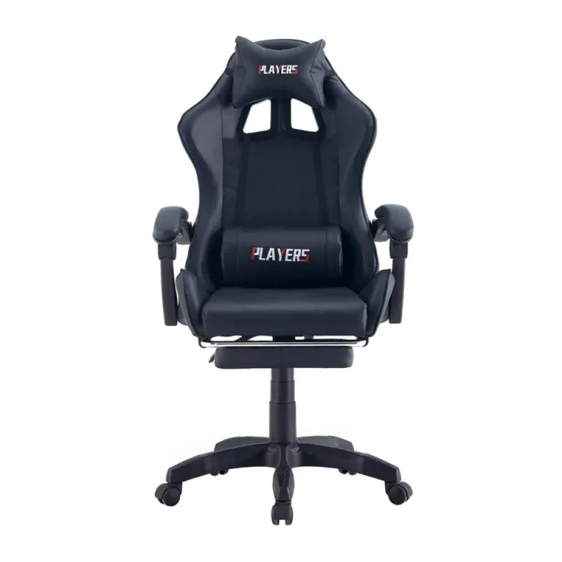 Cadeira Gamer Pop Reimex Couro Sintético Reclinável com Almofadas Preta 110KG - OUTRAS MARCAS - Móveis