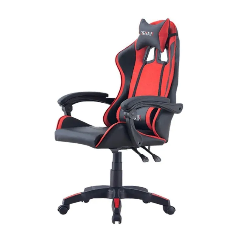 Cadeira Gamer Pop Reimex Couro Sintético Reclinável com Almofadas Cervical e Lombar Vermelha e Preta - OUTRAS MARCAS - Móveis