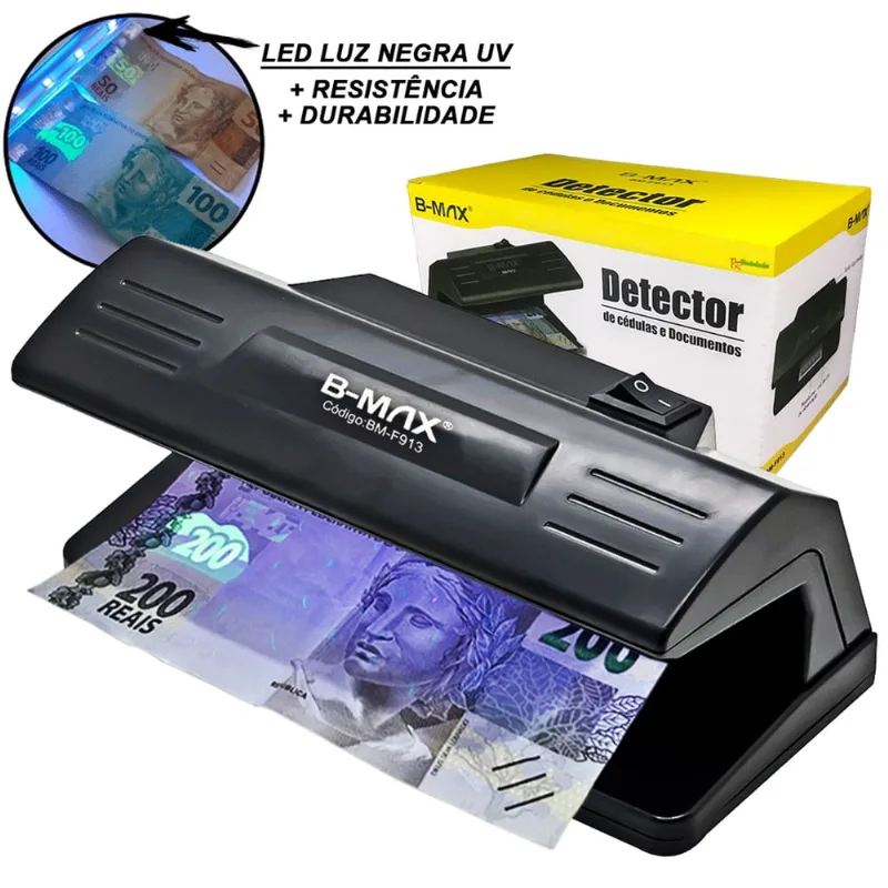 Máquina Teste Detectador De Dinheiro Falso Cédula Real