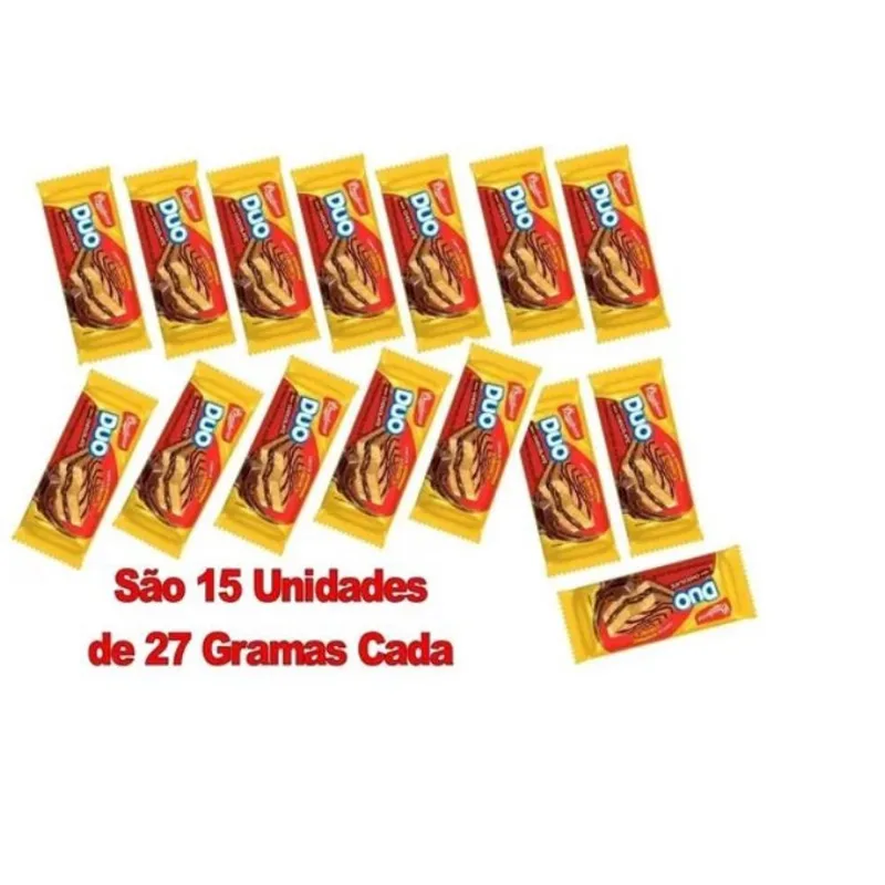 Bolinho Duo Chocolate C/15un 27g - Bauducco