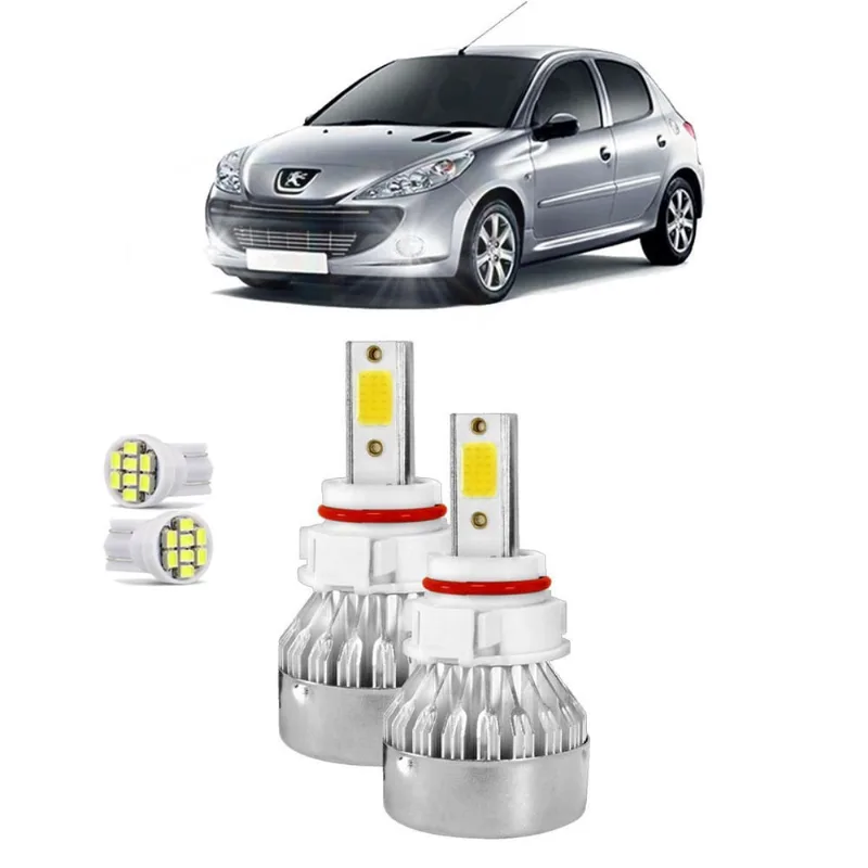 Kit Ultra Led Milha Peugeot 207 06/13 20000 Lúmens 6500K