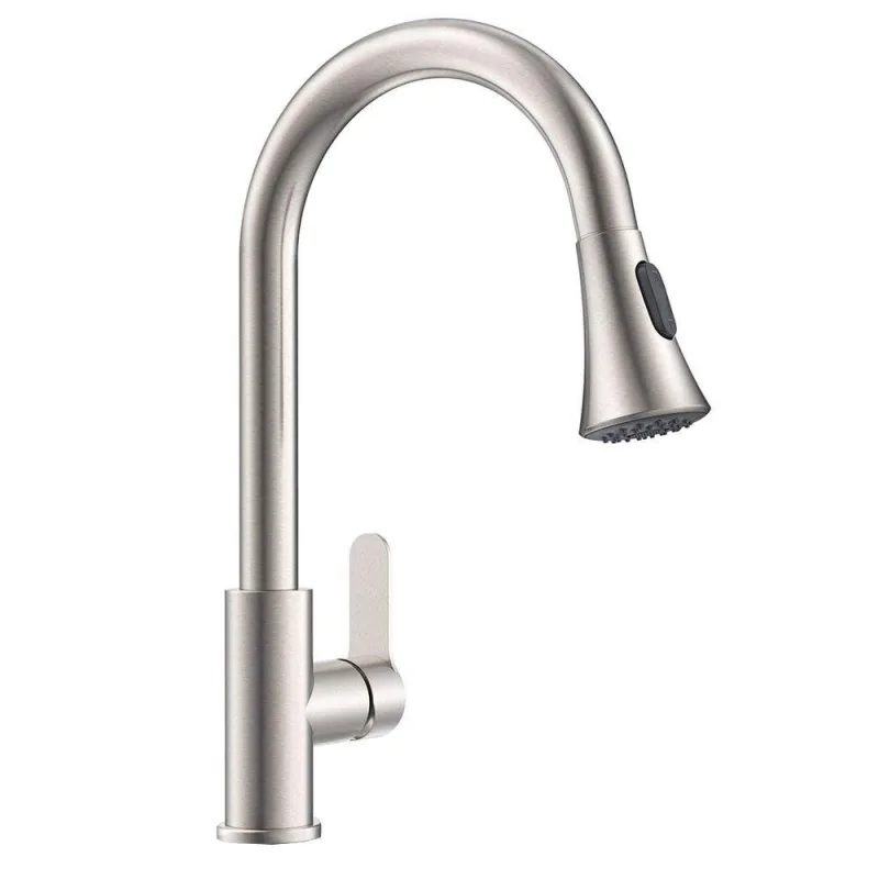 Torneira Goumet Pull Down Cozinha Metal Escovado Monocomando - ABMIDIA - Construção