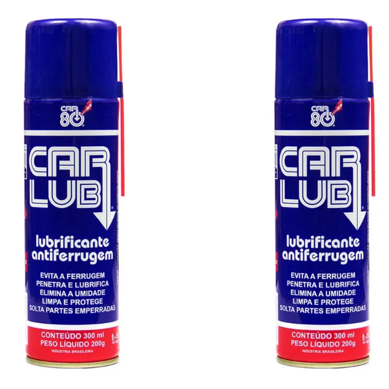 2 desengripante lubrificante multiuso spray carlub 300ML