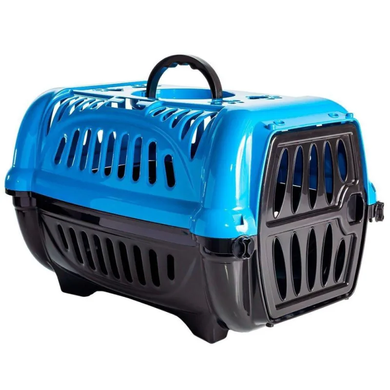 Caixa De Transporte Número 1 Cães Gato Coelho Azul Jel Plast - Não Disponível - Pet Shop