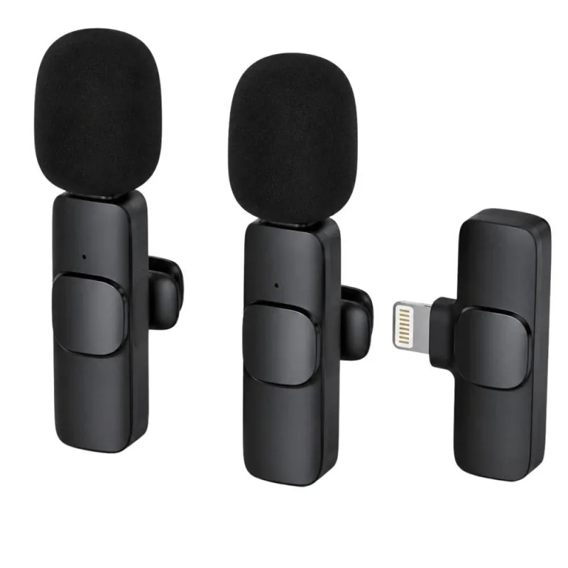 Microfone de Lapela Kit 2 Unidades para Gravações com Conector Lightning MDM - MDM - Móveis