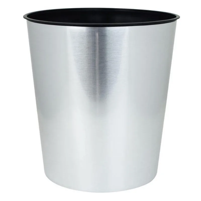 Kit 2 Lixeira Plástica Escritório Label Inox 10L Arqplast
