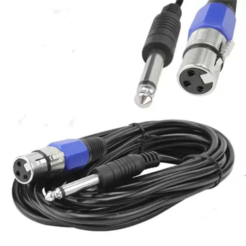 CABO P10 X XLR FÊMEA TIPO CANNON 5 METROS DE GUITARRA BAIXO