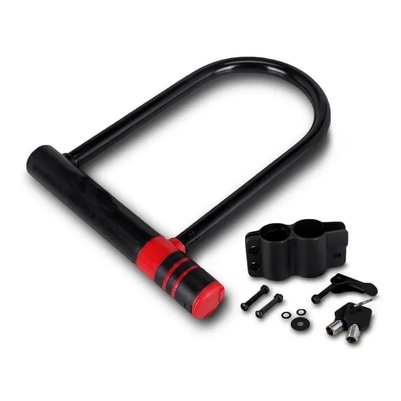 Trava Tranca Cadeado Bike Bicicleta Moto U Lock Em Aço