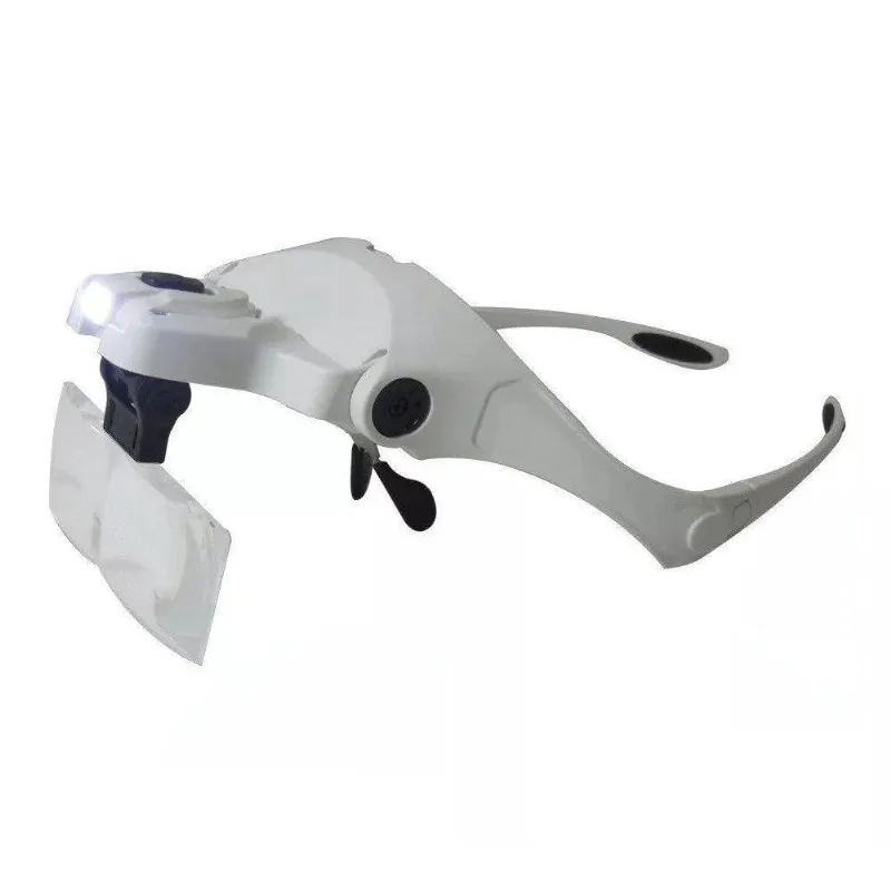 Lupa Profissional 9892B1 Magnifier Com Pala 2 Leds 5 Lentes