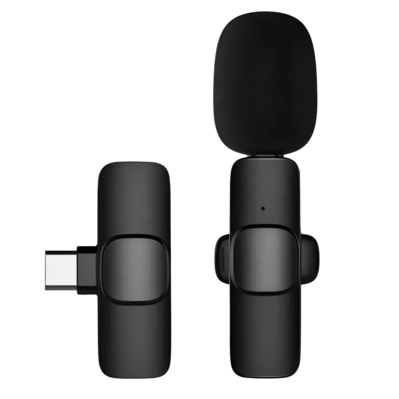 Microfone Clip-On Sem Fio USB-C Qualidade Profissional - MDM