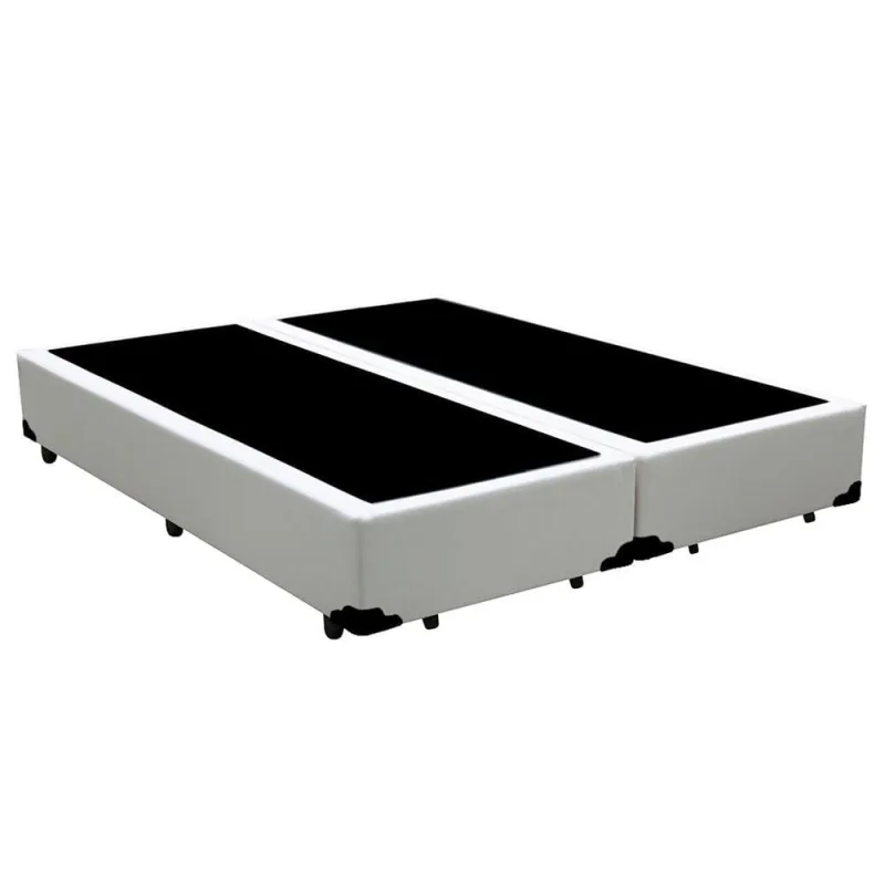 Cama Box Queen Bipartido Sintético Mega Cama Branco 158x198x42cm - OUTRAS - Colchões