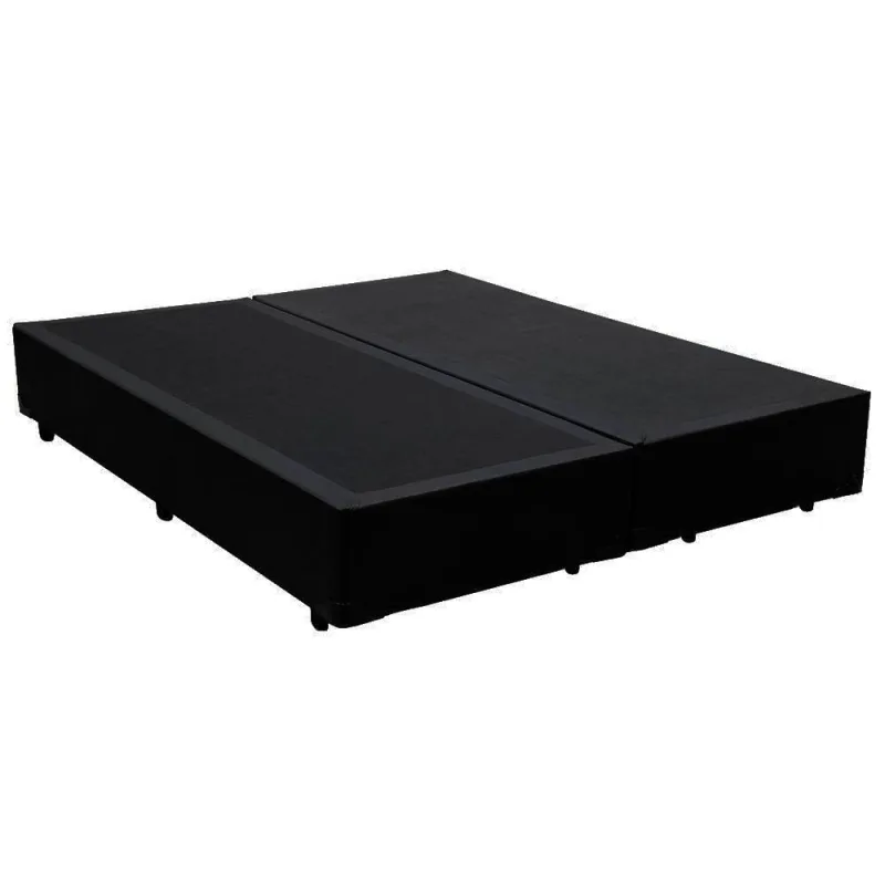 Cama Box Casal Bipartido Sintético Mega Cama Preto 138x188x42cm - OUTRAS - Colchões