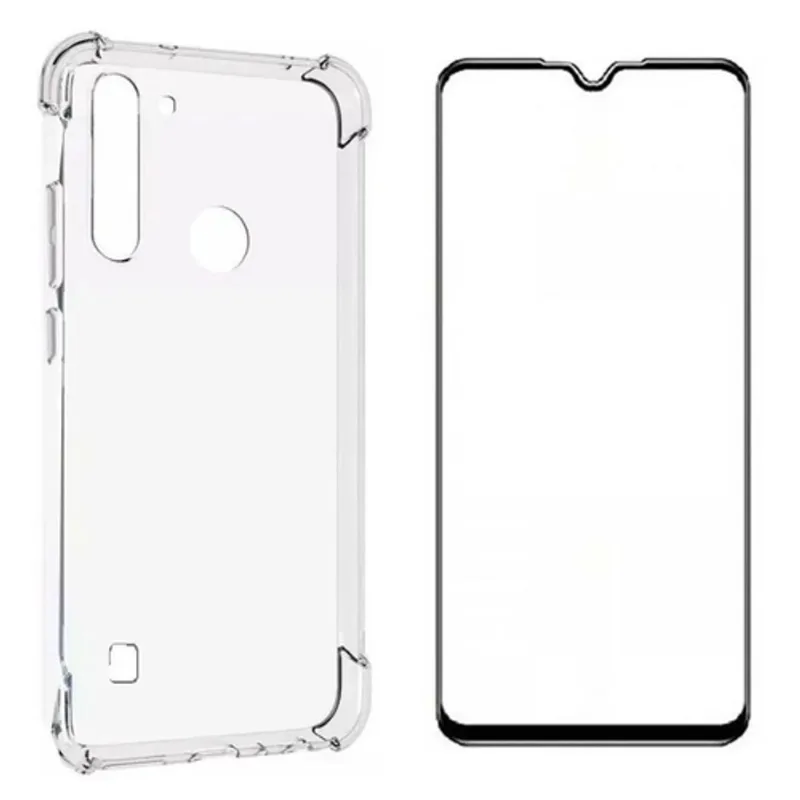 Película De Vidro 3d + Capa Antiimpacto Motorola G8powerlite Top
