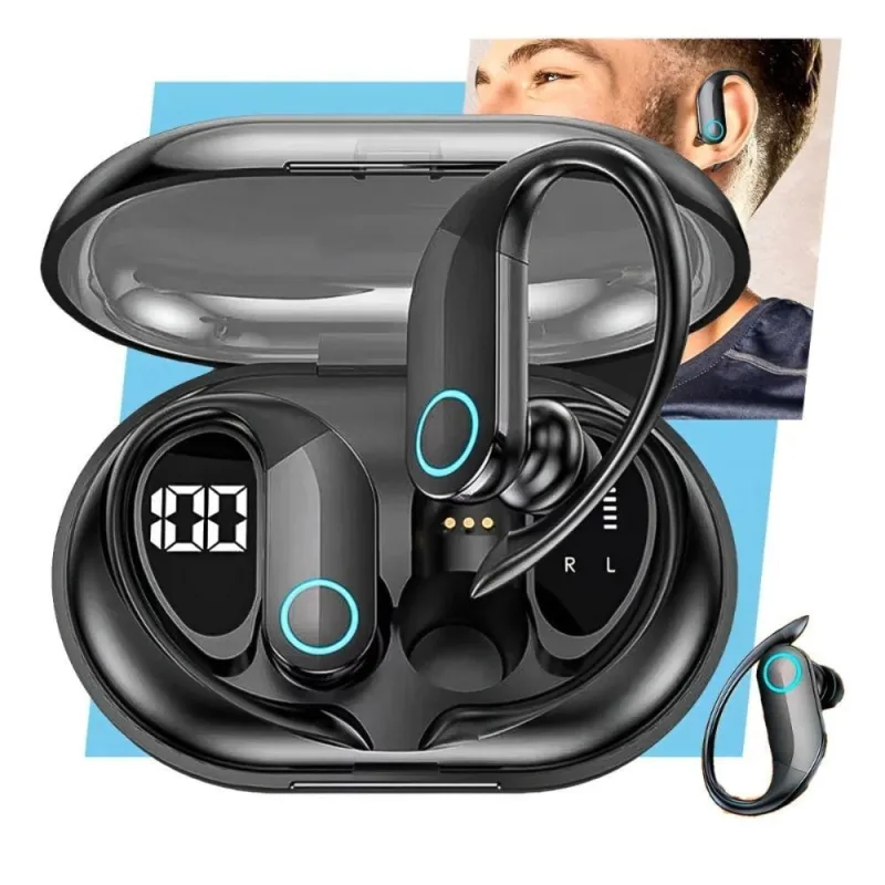 Fone de Ouvido Esportivo Bluetooth MDM Arc para Treino com Gancho Auricular e Autonomia de 4 Horas - MDM - áudio