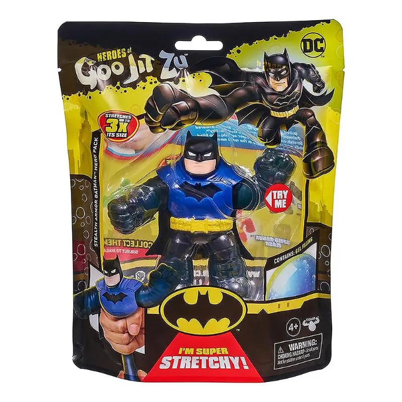 Goo Jit Zu - Boneco Elástico De 10Cm - Batman Com Armadura