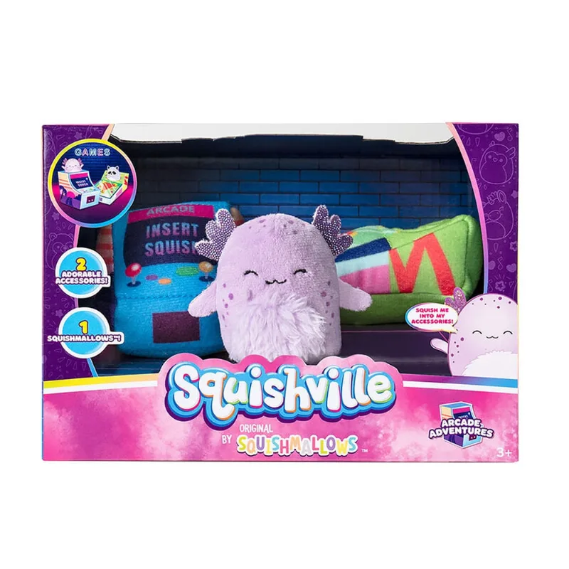 Squishville - Mini Squishmallow + 2 Acessórios - Arcade Adv.