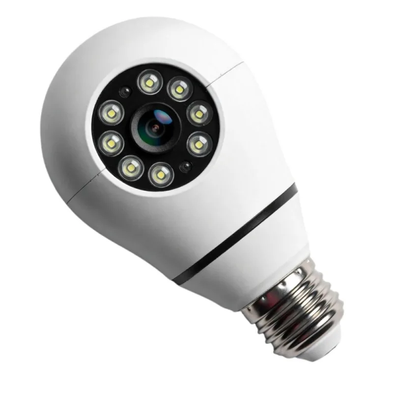 Câmera de Monitoramento 360 graus  Wi-Fi Bulbo MDM com Visão Noturna Instalação em Soquete Branco - MDM - Informática