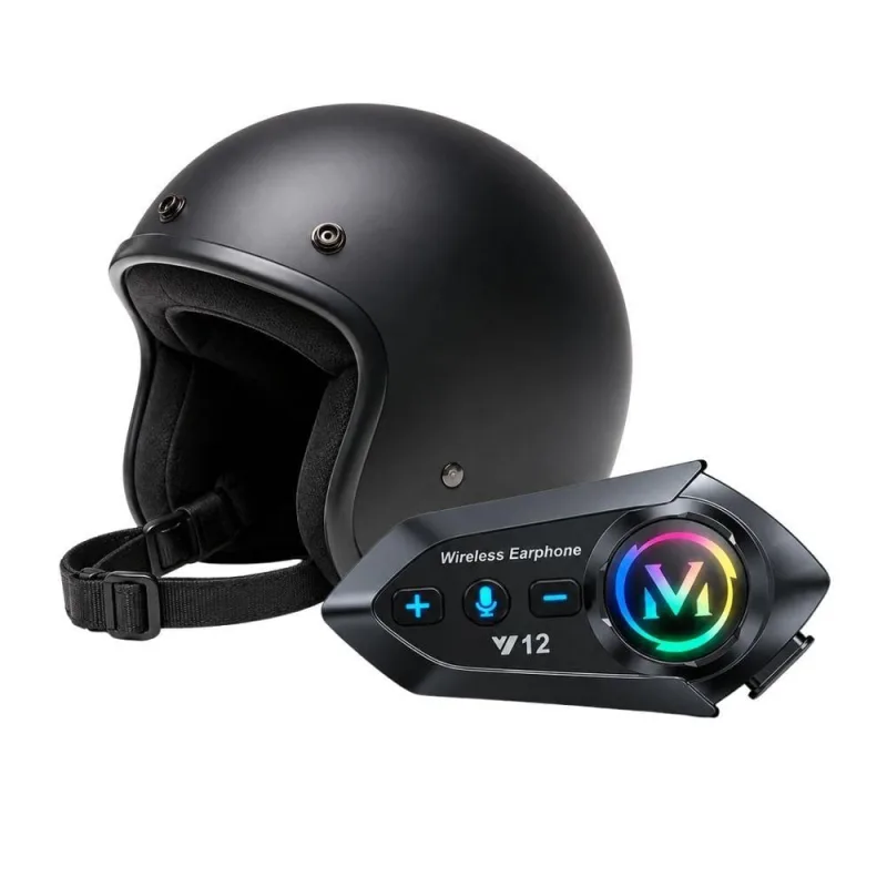 Fone de Ouvido para Capacete MDM com Redução de Ruído Bluetooth 5.3 Preto - MDM - áudio