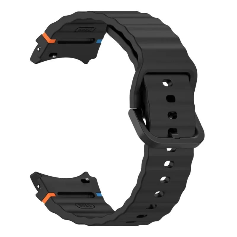 Pulseira SmartWatch Preta Ondas Moderna Para Watch 4 Classic 42/46 - MDM - Celular E Smartphone